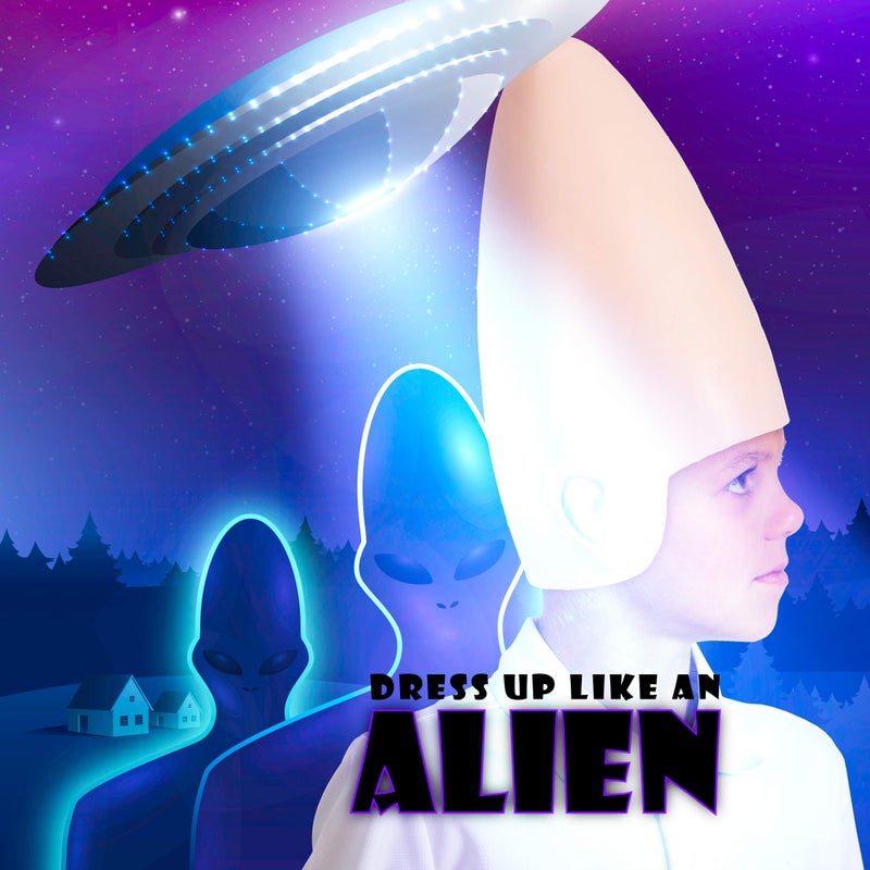 Skeleteen Alien Cone Bald Head - Weird Costume Accessory Egg Shaped Heads Props for Men Women Boys and Girls - Image 3